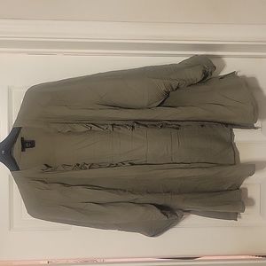 Ruffled Edge Button Down Top